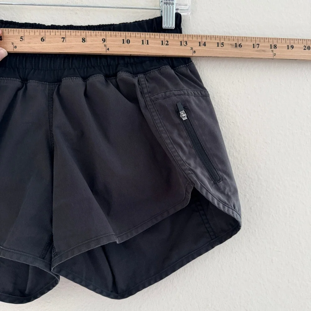 Lululemon Run Track Attack Running Shorts Black Athletic Women's Size 6